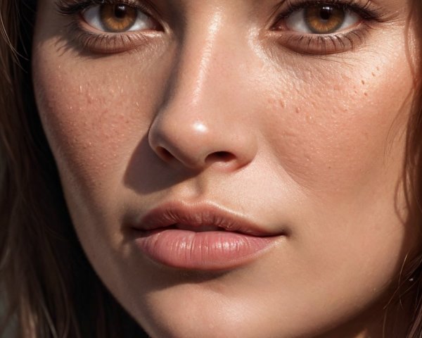 Close-Up Portrait of a Person with Brown Eyes