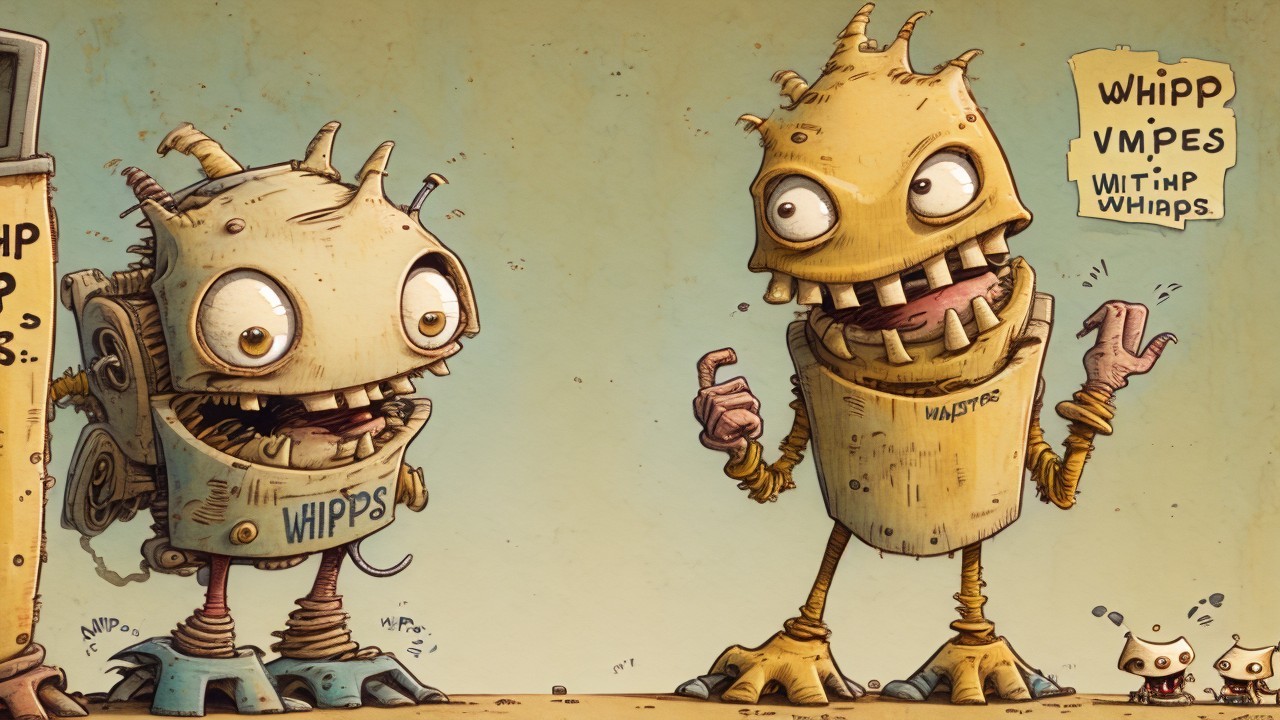 Cartoon Monsters with Oversized Heads and Grins