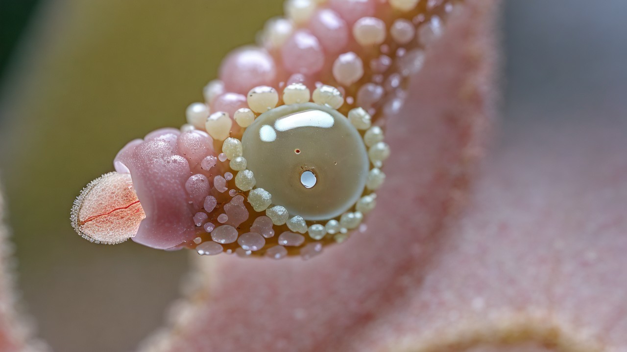 Close-up of a colorful marine creature with textures