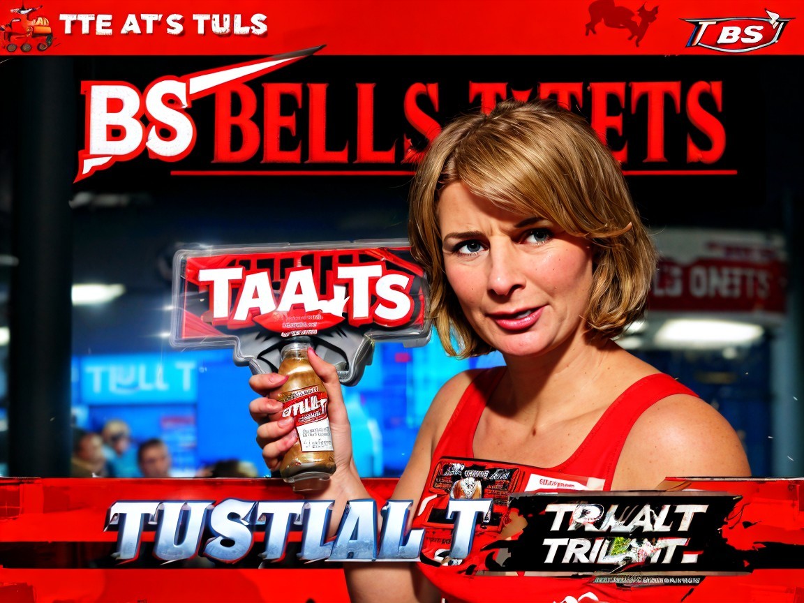 Woman in Red Tank Top with TUSTIAL T Bottle