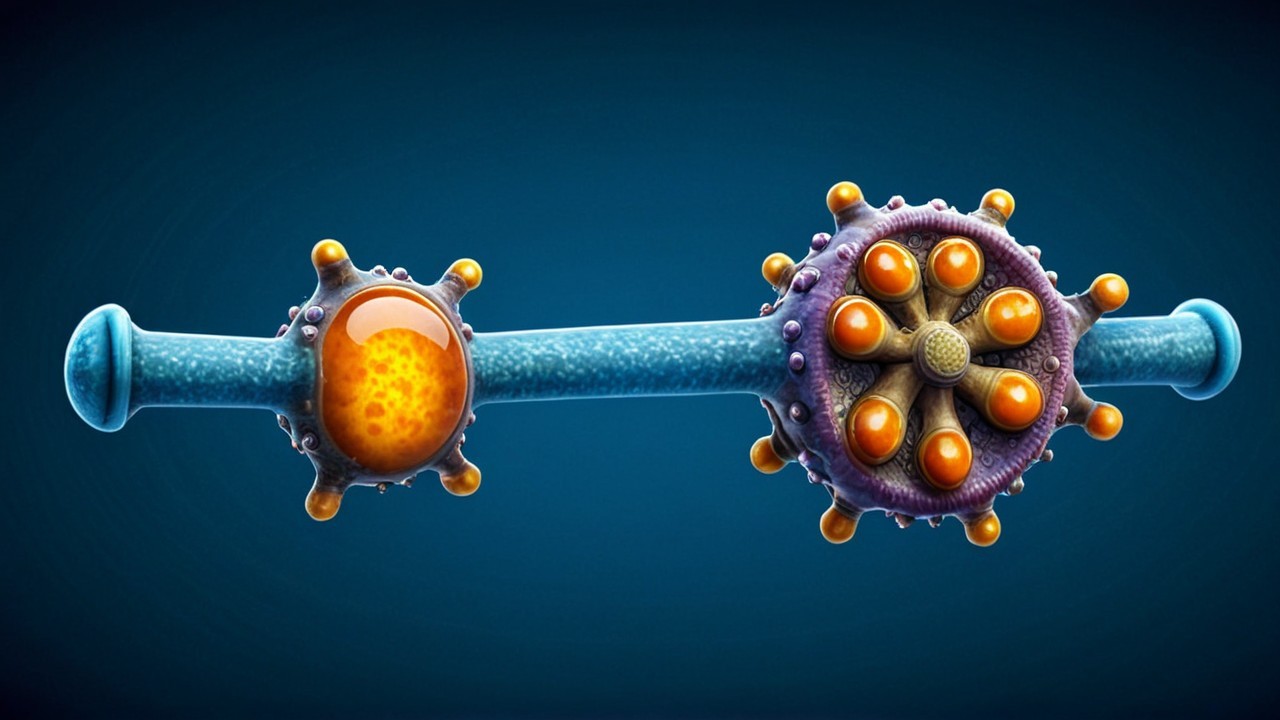 Vibrant Stylized Representation of Neuronal Structure