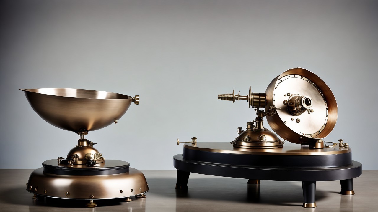 Vintage Brass Instruments with Steampunk Aesthetic