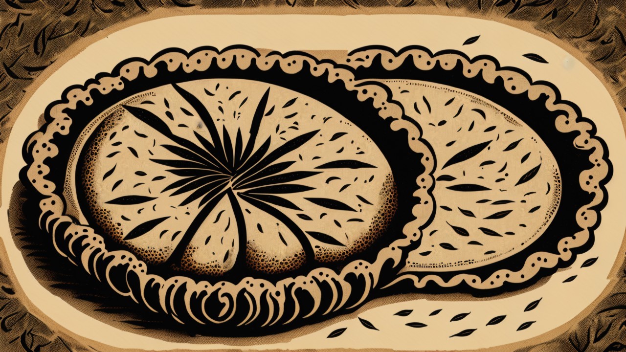 Monochrome Pies with Intricate Designs and Textures