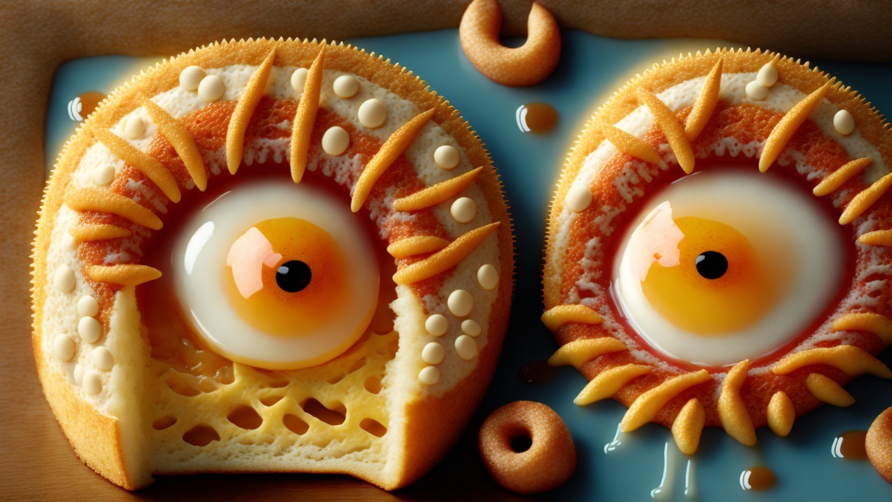 Whimsical Dessert Creations Resembling Eyes on Plate