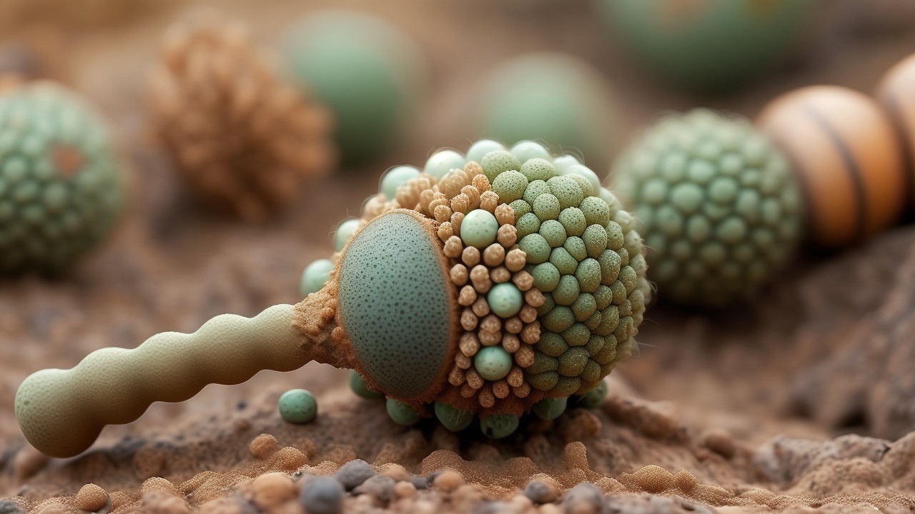 Intricate Spherical Structures in Microscopic Composition