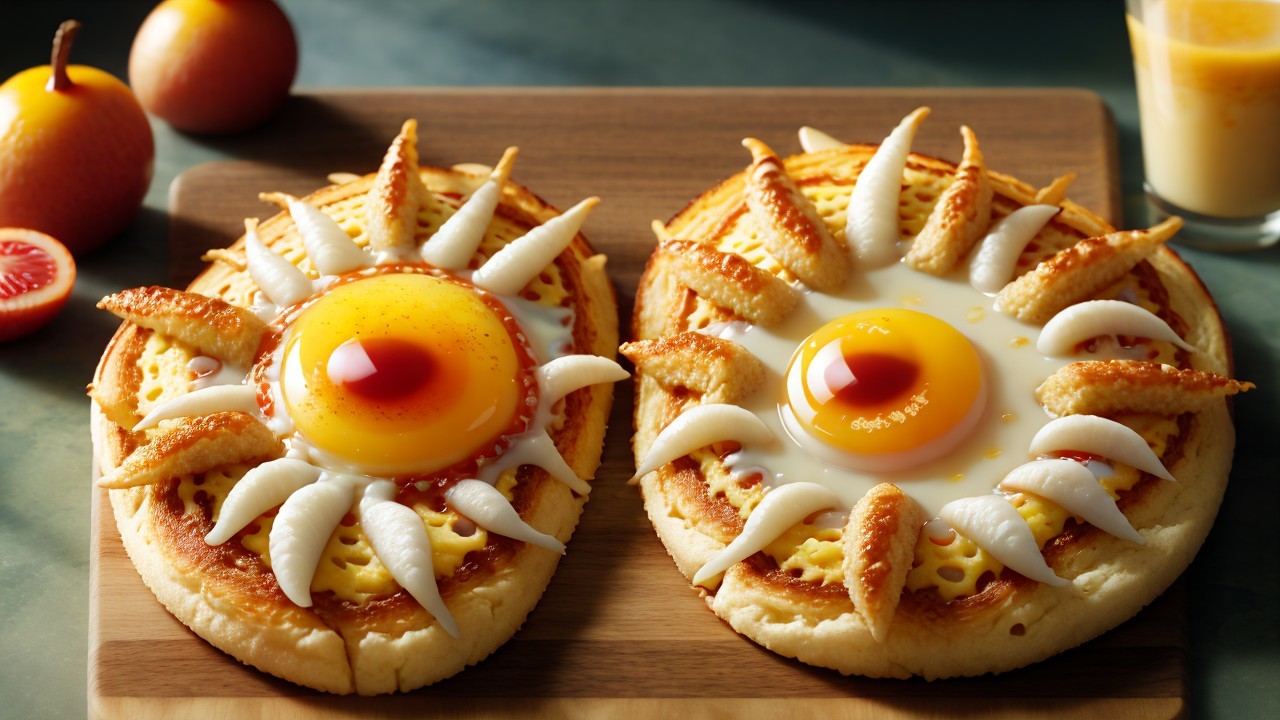 Creative Breakfast Dishes Resembling Suns on Board