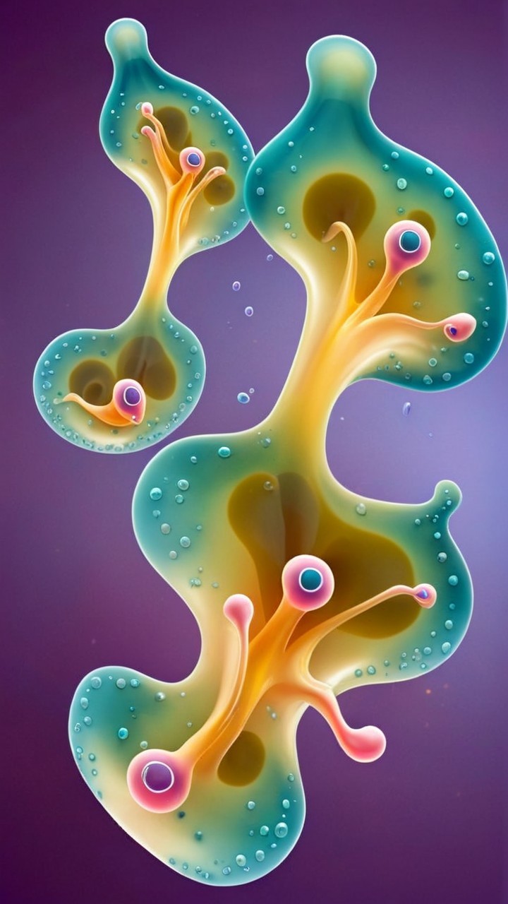 Abstract Representation of Colorful Biological Cells