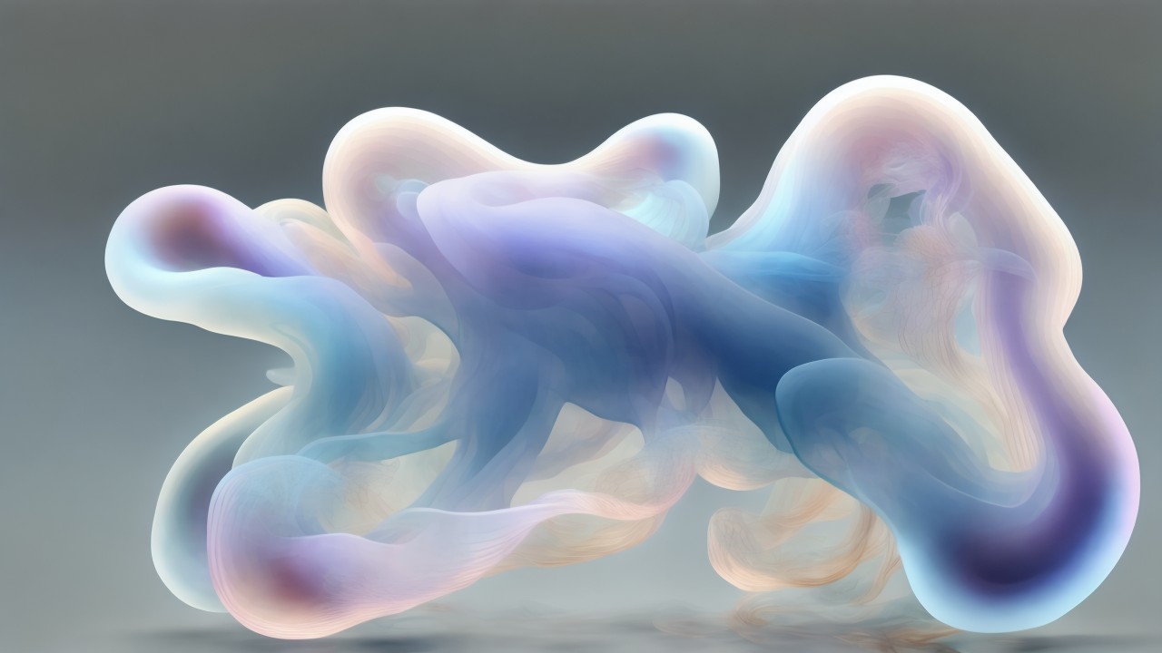 Abstract Fluid Shapes in Pastel Colors and Gradients