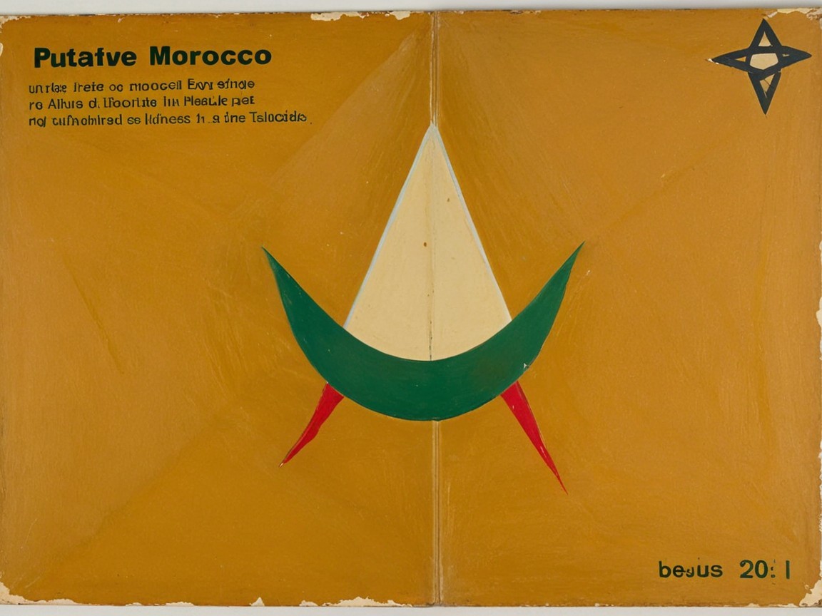 Abstract Design with Title and Triangular Pattern