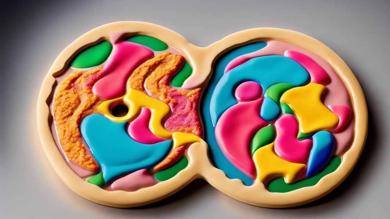 Colorful Abstract Cell Cross-Section Representation