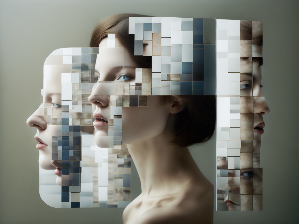 Photorealistic Portrait of a Young Woman in Profile