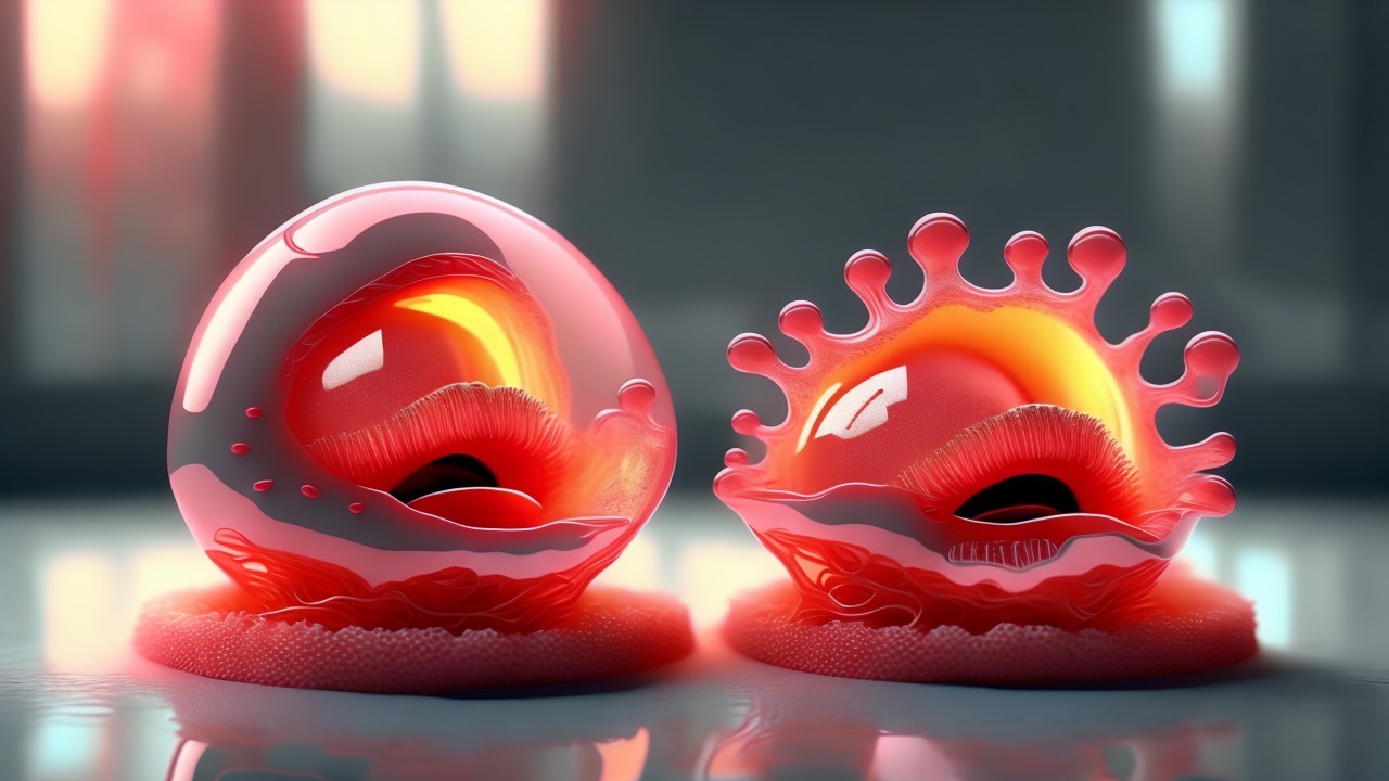 Surreal Organic Forms with Glossy Surfaces and Colors
