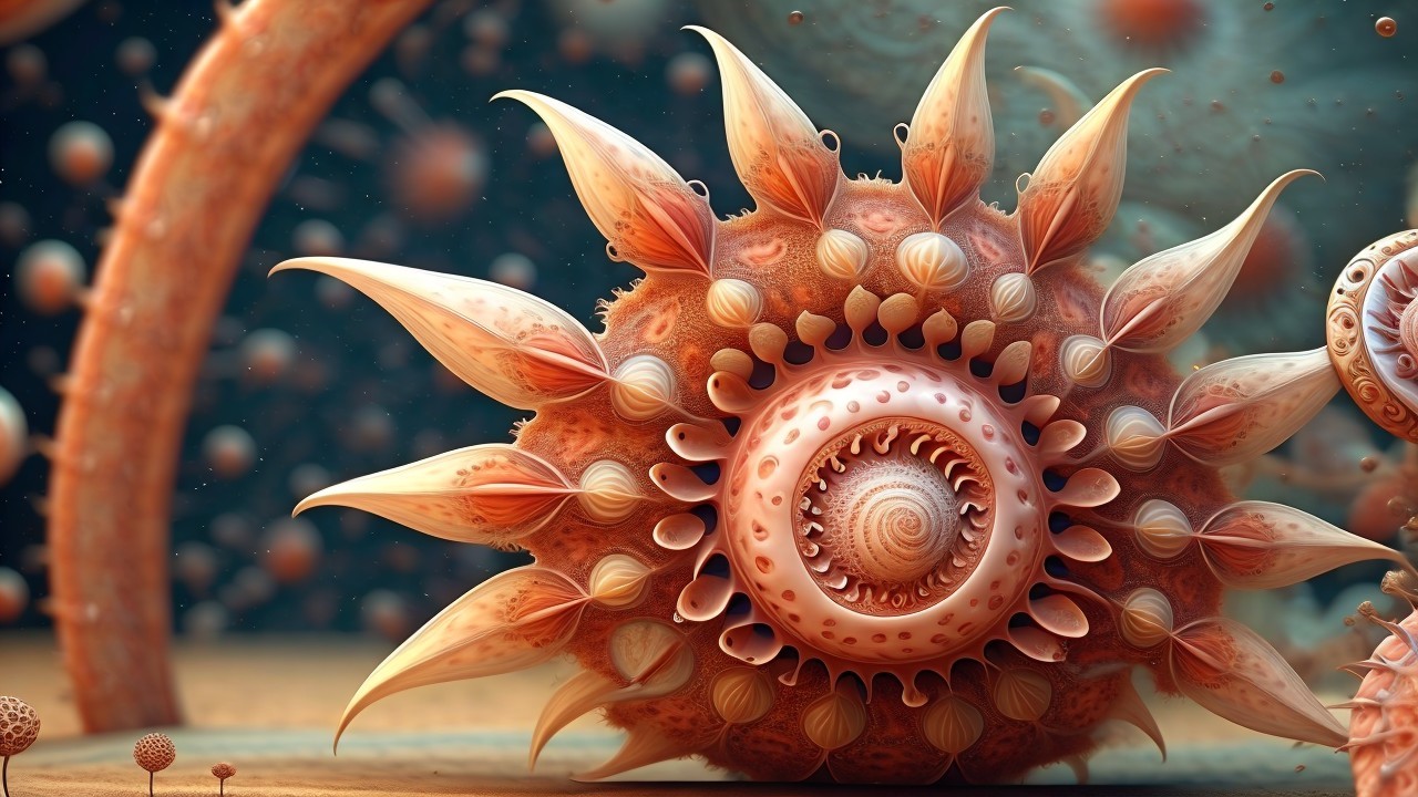 Vibrant Underwater Scene with Ornate Creature