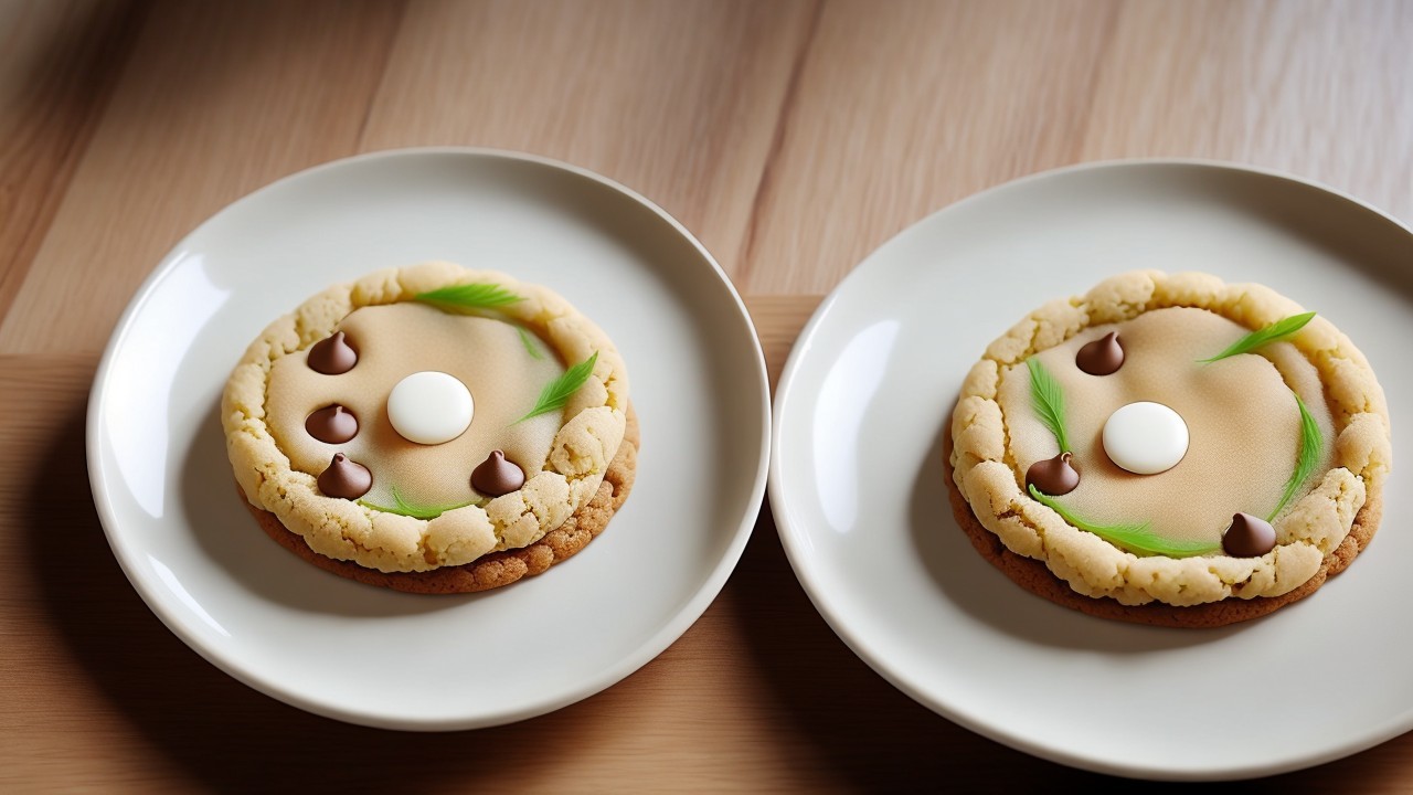 Decorative Cookies with Icing and Chocolate Drops