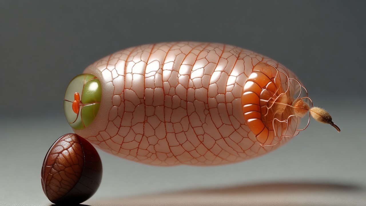 Abstract Futuristic Creature with Textured Surface
