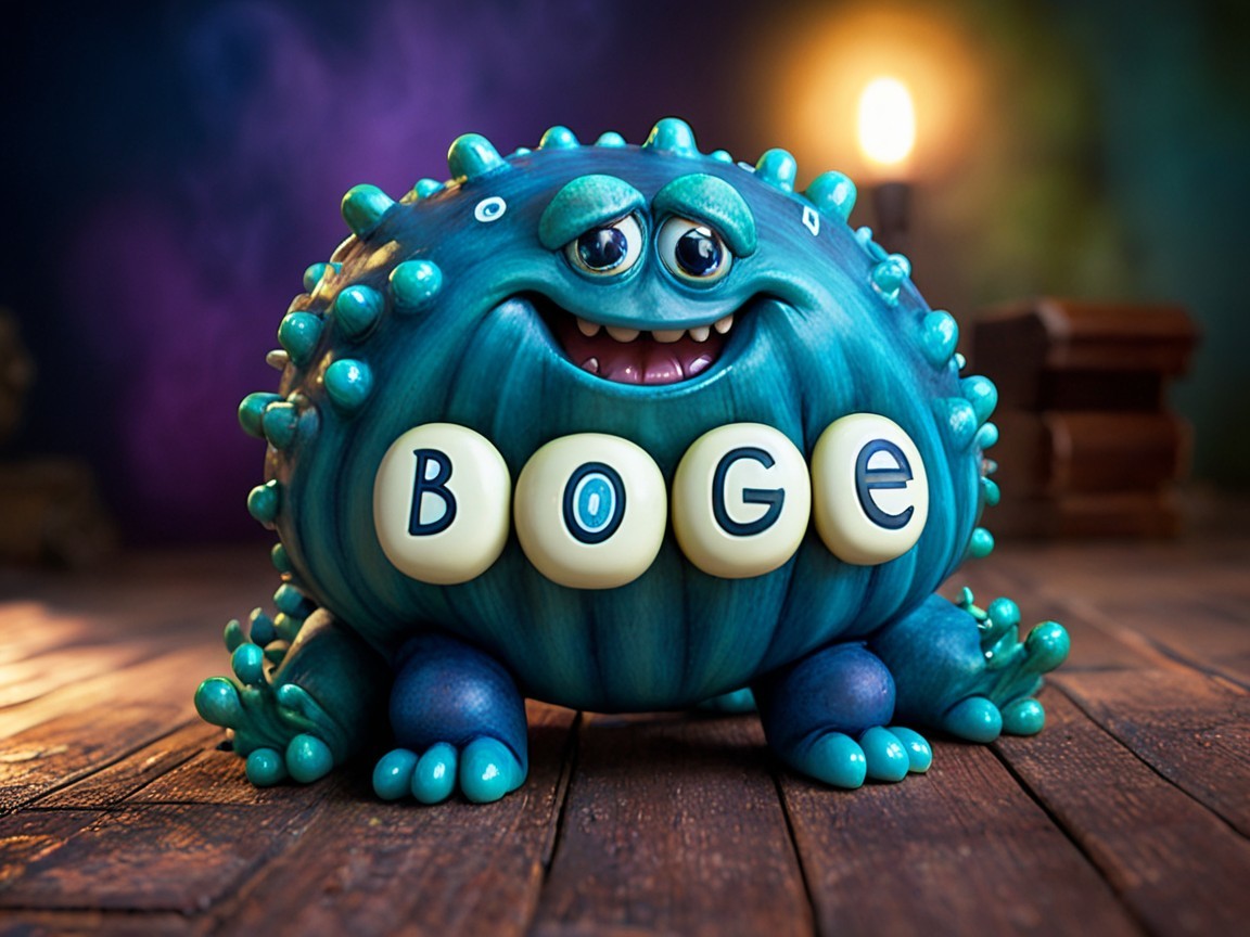 Cartoonish Creature with Spiky Body and Colorful Blocks