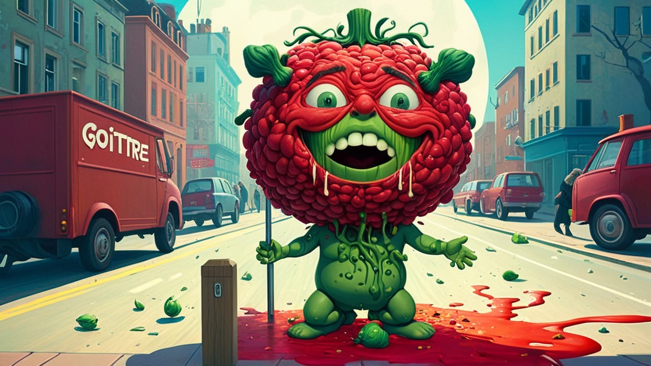 Whimsical Creature in a Vibrant Urban Setting