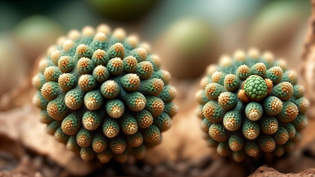 Spherical Clusters of Intricately Textured Plants