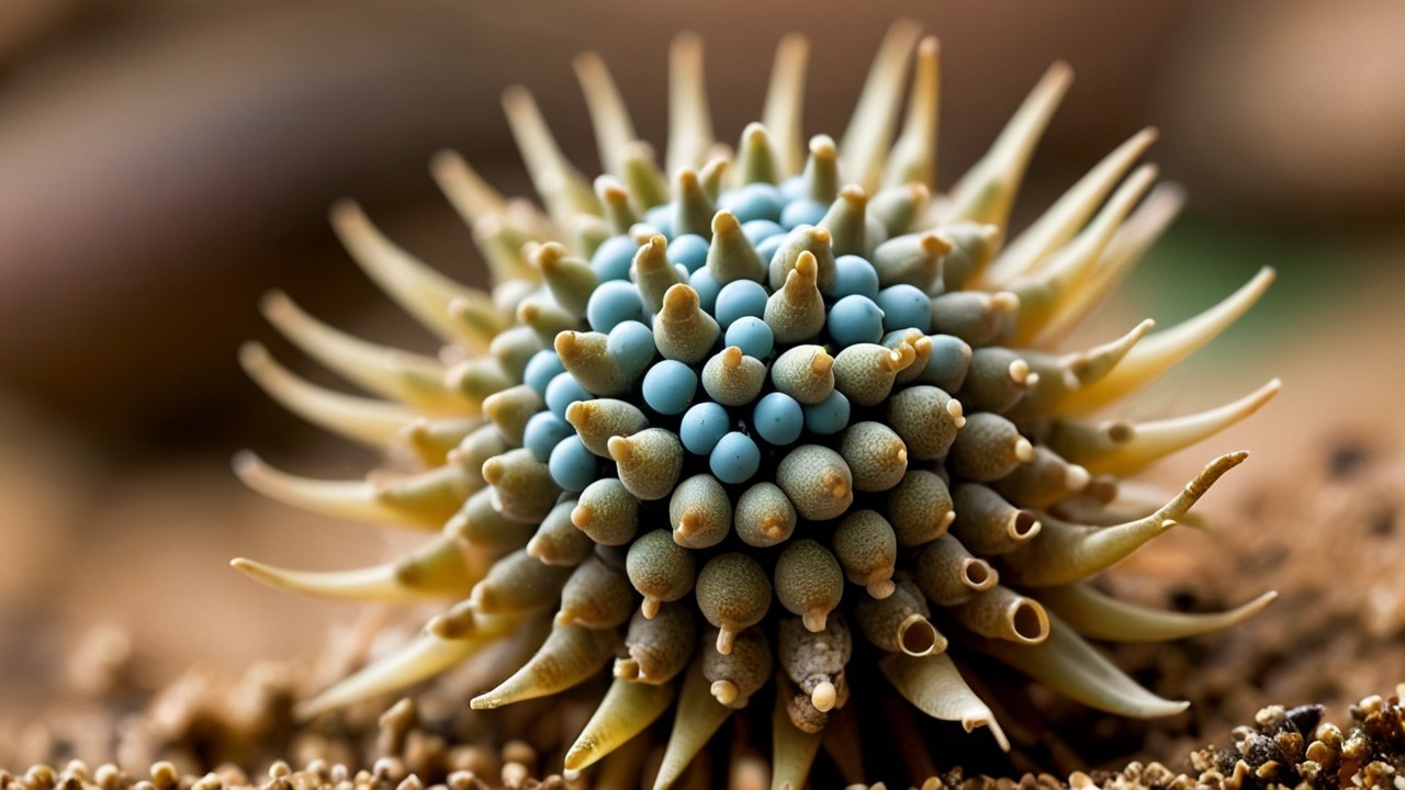 Detailed Marine Creature with Spiky Appendages and Colors