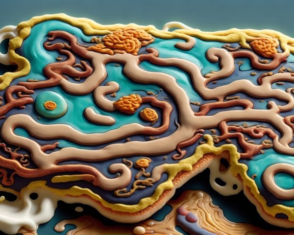 Colorful Abstract Representation of Biological Organism