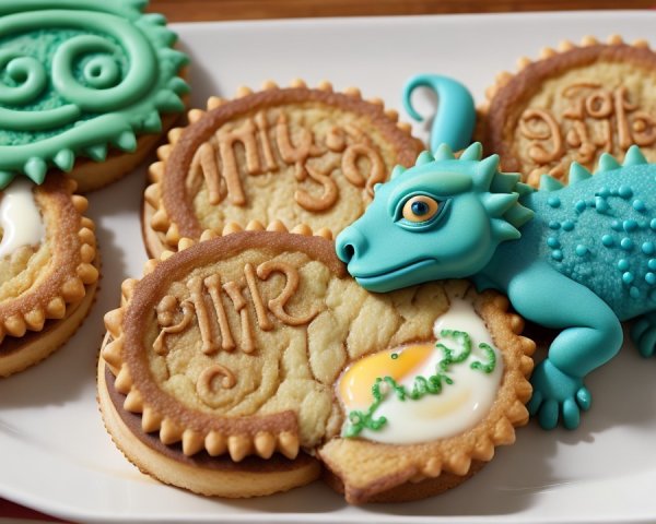 Intricately Designed Whimsical Cookie Platter