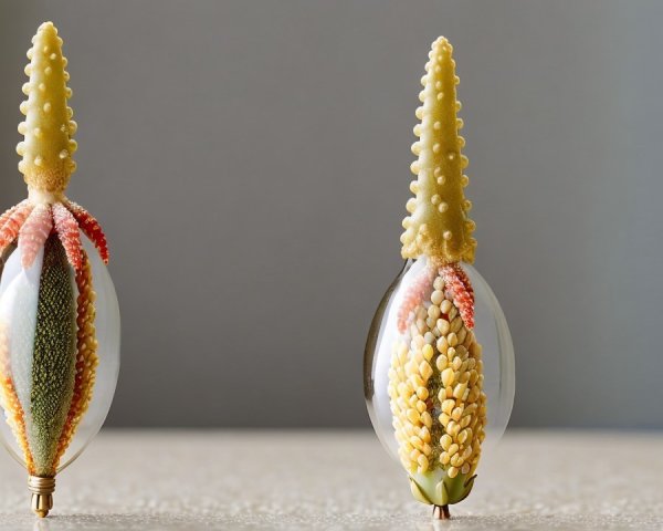 Decorative Glass Bulbs with Vibrant Organic Designs