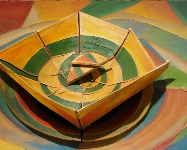 Abstract Artwork with Geometric Shapes and Patterns