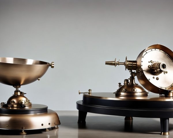 Vintage Brass Instruments with Steampunk Aesthetic