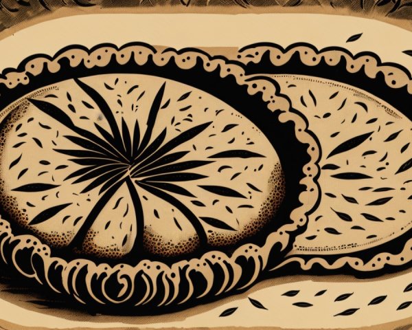 Monochrome Pies with Intricate Designs and Textures