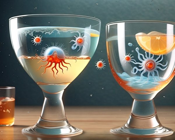 Elegant Glasses with Vibrant Beverages on Wood Surface