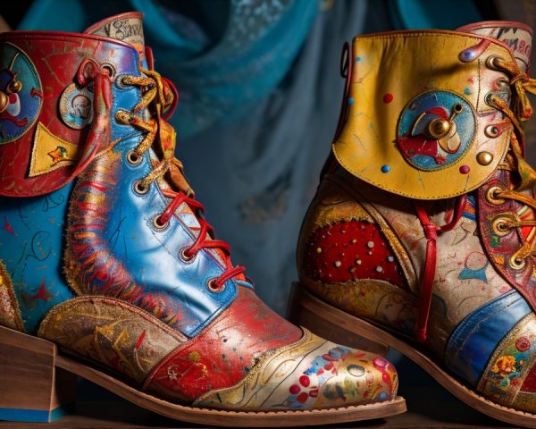 Vibrant Artistic Handcrafted Boots with Unique Designs