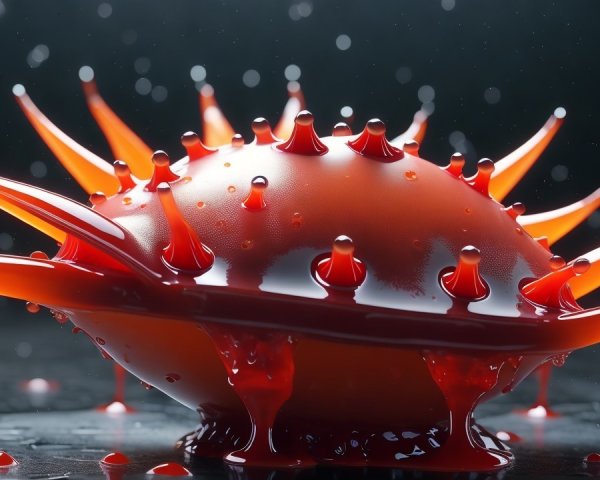 Vibrant Sculptural Object Resembling Sea Creature