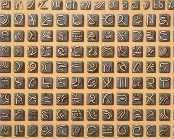 Intricately Designed Symbols in Square Tiles