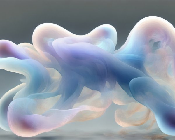 Abstract Fluid Shapes in Pastel Colors and Gradients