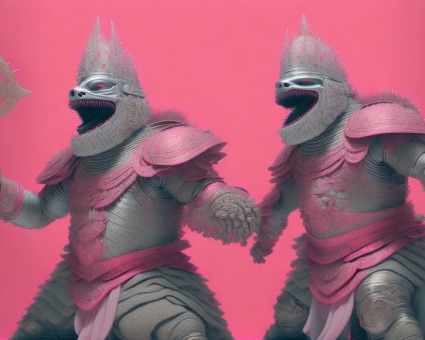 Armored Reptilian Warriors with Elaborate Armor
