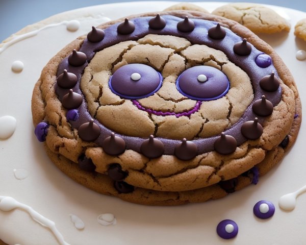 Whimsical Cookie Set with Cheerful Face and Designs