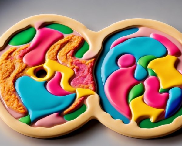 Colorful Abstract Cell Cross-Section Representation
