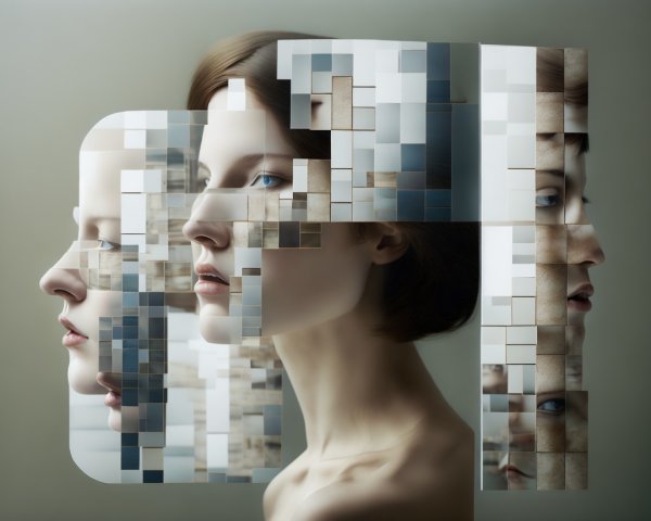 Photorealistic Portrait of a Young Woman in Profile