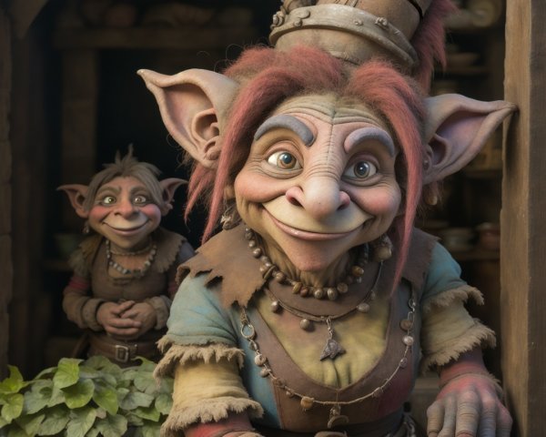 Happy Trolls with Distinct Features and Bright Smiles