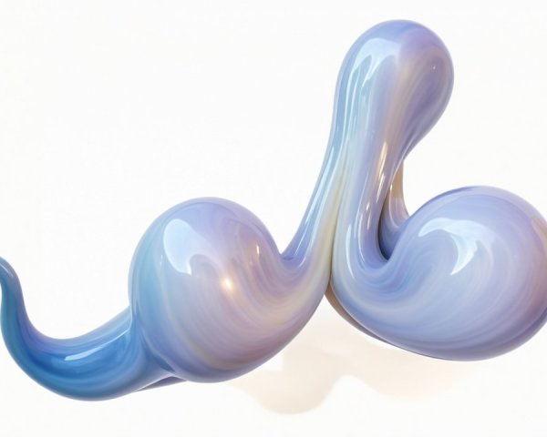 Abstract Flowing Shapes in Pastel Colors
