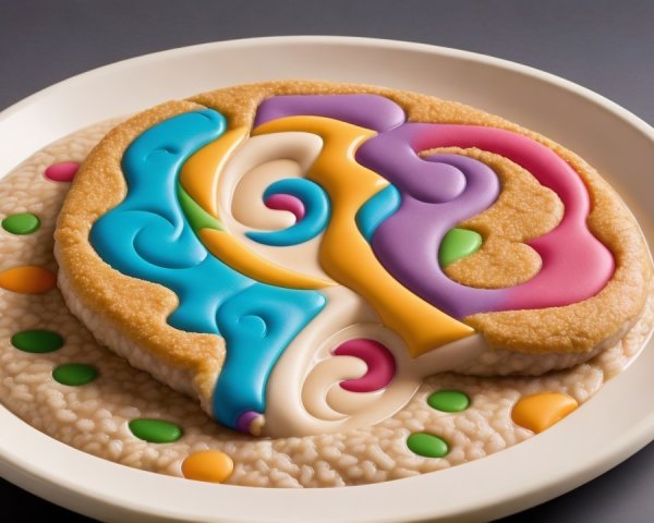 Whimsical Dessert with Colorful Fondant Topping
