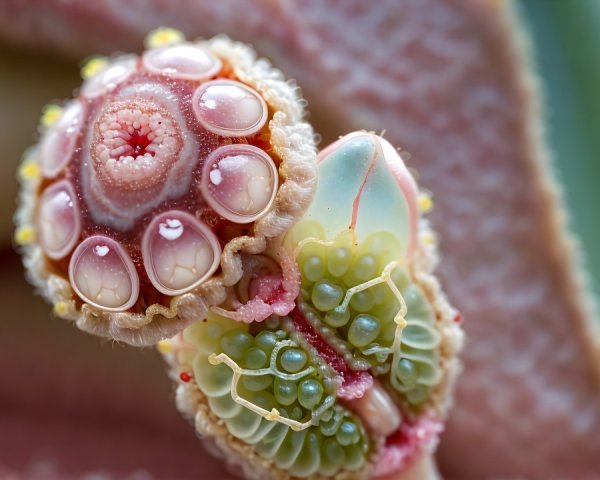 Close-up of a vibrant, unusual plant structure