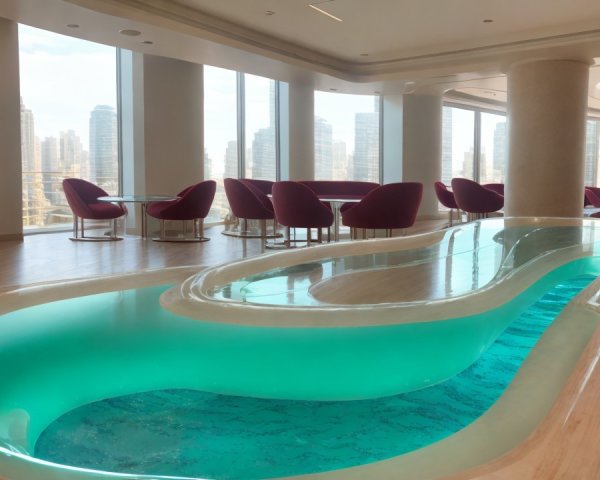 Modern Interior with Glass Feature and City View