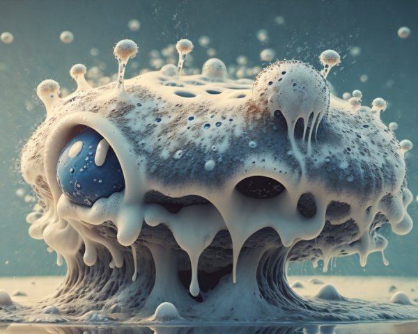 Surreal Creature with Soft Textures and Fluidity