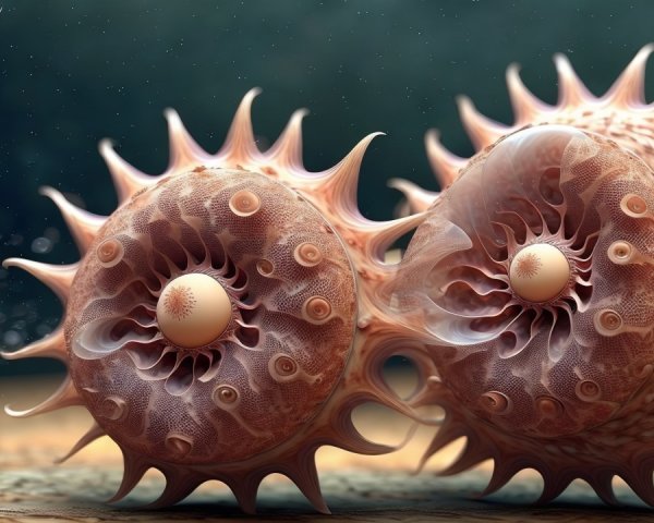 Intricately Designed Spiky Shell-Like Sea Creatures