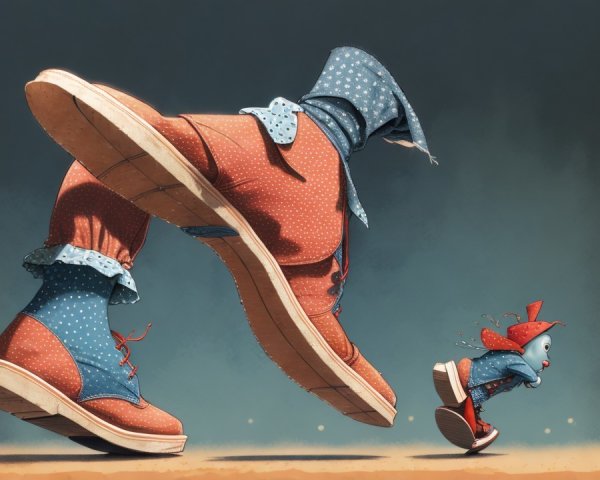 Oversized Colorful Shoes with Playful Accessories