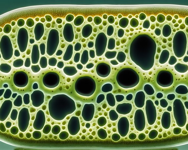 Translucent Organic Structure with Green Gradient Design