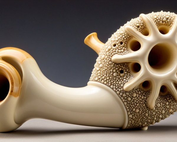 Ceramic Piece with Conch Shell Design and Textures