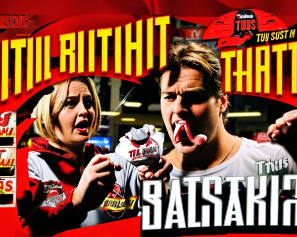 Dynamic Sports Promotional Image with Bold Text