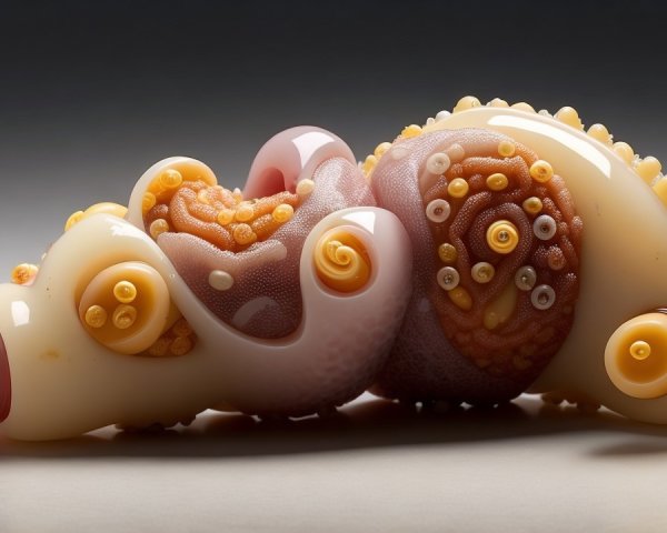 Intricately Designed Glass Seashell Sculpture